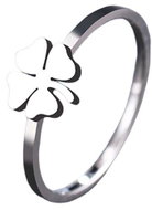 STYLE4 Prsten čtyřlístek Clover, stříbrná ocel - Ring