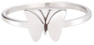 STYLE4 Ring - butterfly with full wings, silver steel, 57 - Ring
