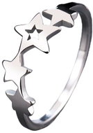 STYLE4 Ring with stars Saturnia, silver steel, 57 - Ring