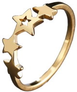 STYLE4 Ring with stars Saturnia, golden steel, 50 - Ring