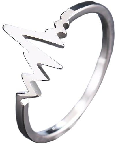 STYLE4 Ring Pulse, silver steel, 57 - Ring - Main image