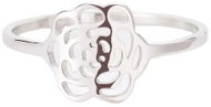STYLE4 Ring with rose, silver steel, 53 - Ring