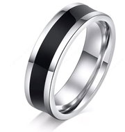 STYLE4 Ring Black, silver steel, 65-66 - Ring