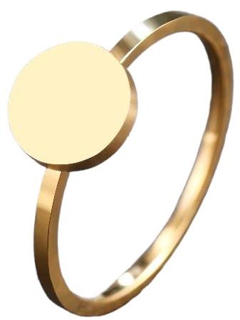 STYLE4 Ring with wheel, golden steel, 57 - Ring - Main image