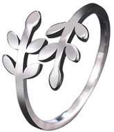 STYLE4 Prsten s lístky Grow, stříbrná ocel, 62 - Ring