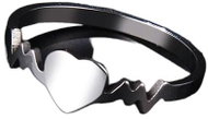 STYLE4 Heart ring with Beat cardiogram, silver steel, 57 - Ring