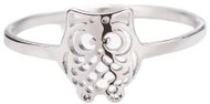 STYLE4 Ring with owl, silver steel, 59-60 - Ring