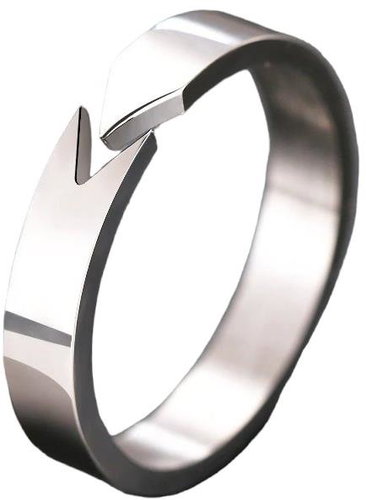 STYLE4 Space ring, silver steel, 57 - Ring - Main image