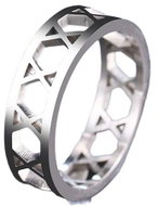 STYLE4 Millennium ring, silver steel, 57 - Ring