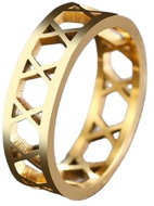 STYLE4 Prsten Millenium, zlatá ocel - Ring