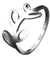 STYLE4 Plant ring, silver steel, 50 - Ring - Main image