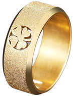 STYLE4 Třpytivý prsten se čtyřlístkem, zlatá ocel - Ring