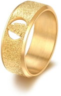 STYLE4 Sparkling ring with feather, golden steel, 53 - Ring