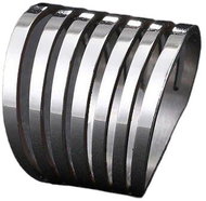 STYLE4 Ring Spiral, silver steel, 57 - Ring