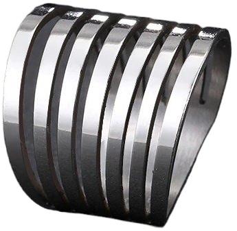 STYLE4 Ring Spiral, silver steel, 57 - Ring - Main image