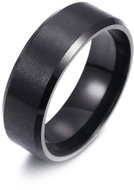STYLE4 Ring Massive, black steel, 53 - Ring