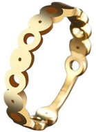 STYLE4 Ring with wheels and rings, golden steel, 50 - Ring
