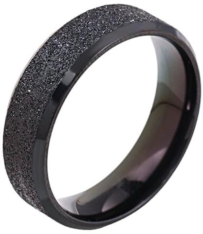 STYLE4 Glitter ring Glamour, black steel, 53 - Ring - Main image