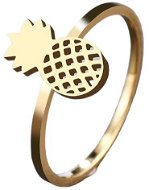 STYLE4 Prsten s ananasem, zlatá ocel - Ring