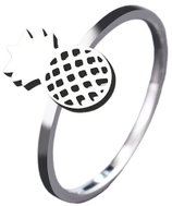 STYLE4 Ring with pineapple, silver steel, 53 - Ring