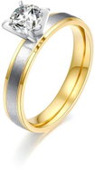 STYLE4 Prsteny pro páry (2 kusy) - Real love, stříbrno - zlatá ocel, 59-60 - Ring