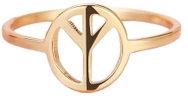 STYLE4 Prsten se symbolem míru - Peace, zlatá ocel, 59-60 - Ring