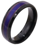 STYLE4 Ring with emotions, black steel, 62 - Ring