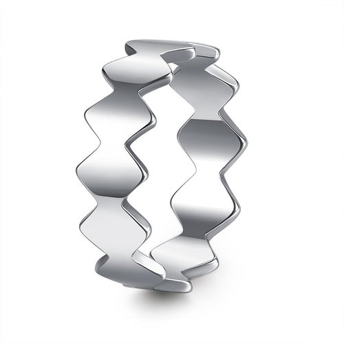 STYLE4 Ring Cogged, silver steel, 62 - Ring - Main image