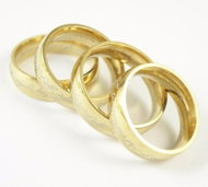 STYLE4 Couples ring (1 piece) - Lord of the Rings, golden steel, 50 (width 4mm) - Ring