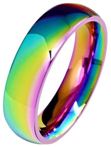 STYLE4 Rainbow ring, rainbow steel, 62 - Ring - Main image