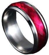 STYLE4 Prsten Fabulous s růžovým motivem, stříbrná ocel, 62 - Ring