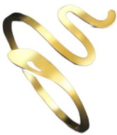 STYLE4 Ring with adjustable size - snake, golden steel - Ring