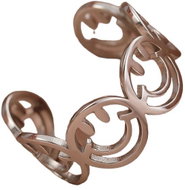 STYLE4 Ring with adjustable size - smileys, silver steel - Ring