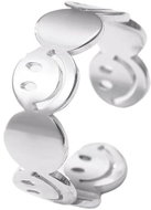 STYLE4 Ring with adjustable size - smileys and wheels, silver steel - Ring