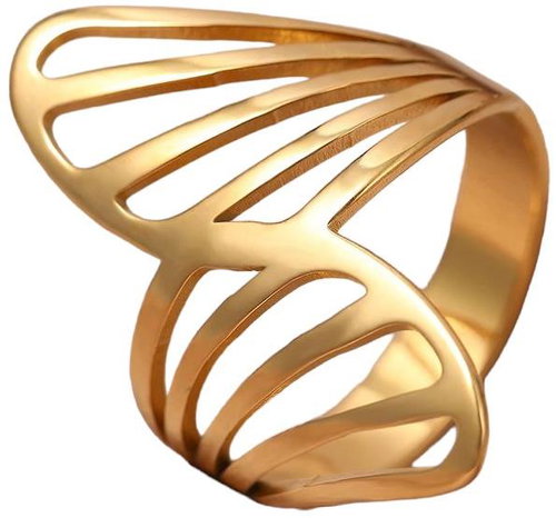 STYLE4 Ring Olivia, golden steel, 57 - Ring - Main image