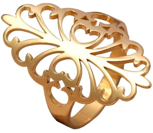 STYLE4 Ring Viola, golden steel, 57 - Ring - Main image