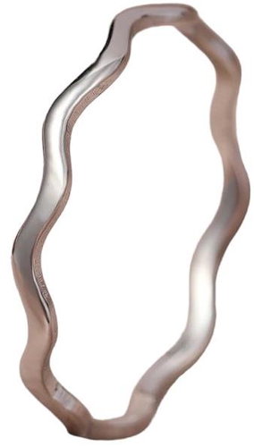 STYLE4 Corrugated ring, silver steel, 50 - Ring - Main image