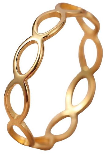 STYLE4 Ring Circle, golden steel, 59-60 - Ring - Main image