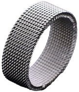 STYLE4 Ring Milan stroke, silver steel, 53 - Ring