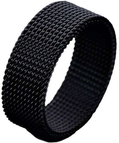 STYLE4 Ring Milan stroke, black steel, 53 - Ring - Main image