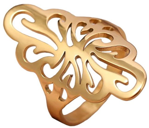 STYLE4 Prsten Adel, zlatá ocel - Ring - Main image