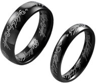 STYLE4 Couples ring (1 piece) - Lord of the Rings, black steel, 65-66 (width 6mm) - Ring