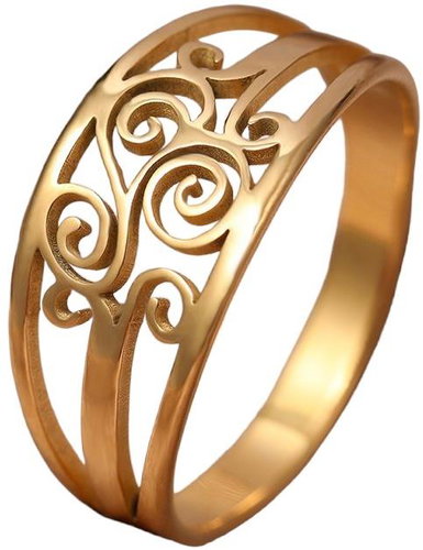 STYLE4 Prsten Toledo, zlatá ocel - Ring - Main image