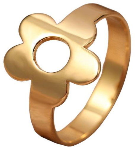 STYLE4 Ring Flower, golden steel, 62 - Ring - Main image