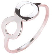 STYLE4 Ring with infinity symbol, silver steel, 50 - Ring