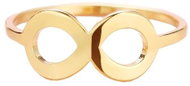 STYLE4 Ring with infinity symbol, golden steel, 50 - Ring