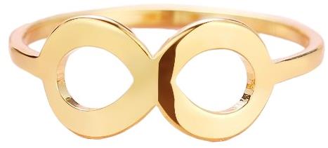 STYLE4 Ring with infinity symbol, golden steel, 53 - Ring - Main image
