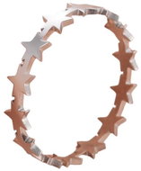 STYLE4 Ring with adjustable size - stars, silver steel - Ring