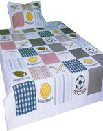 Spandex Children's cotton bedspread 170 cm × 210 cm + 50 cm × 70 cm - Sport - Bed Cover