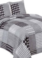 Eurofirany Bedspread 220 cm × 240 cm Káro black - Bed Cover
